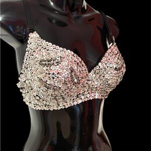 Sequined Burlesque Bra size 38